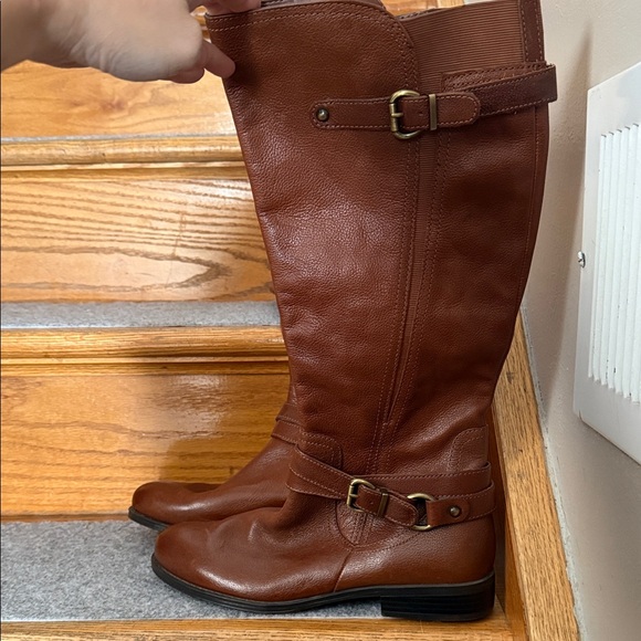 Naturalizer Shoes - Naturalized Brown Leather Knee-High Boots